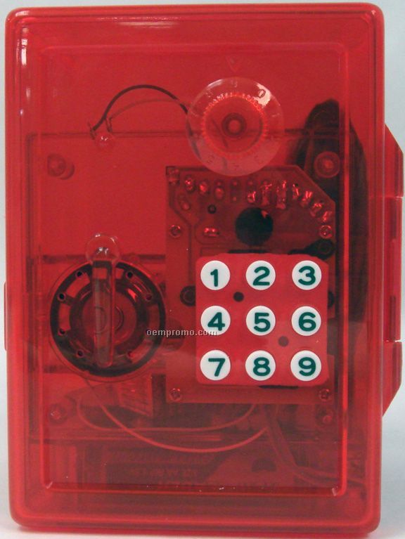4-1/2"X3-1/4"X4-3/4" Red Electronic Safe Bank