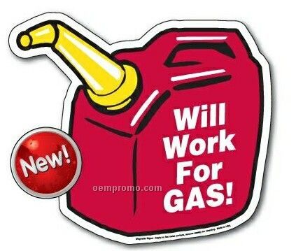 5-1/2"X6-1/2" Gas Can Process Color Magnetic Signs
