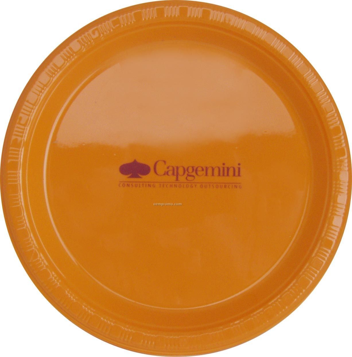 Colorware 9" Sunkissed Orange Plastic Plate