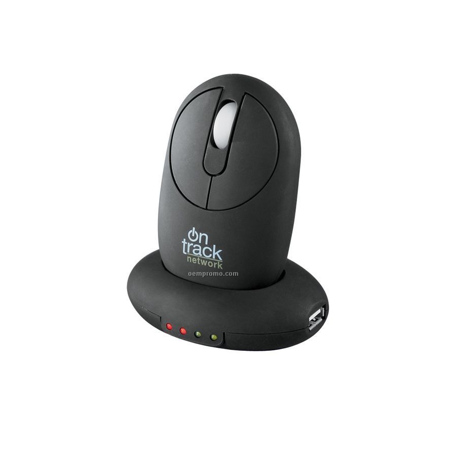 Rechargeable Wireless Mouse With 4 Port Hub V.2.0