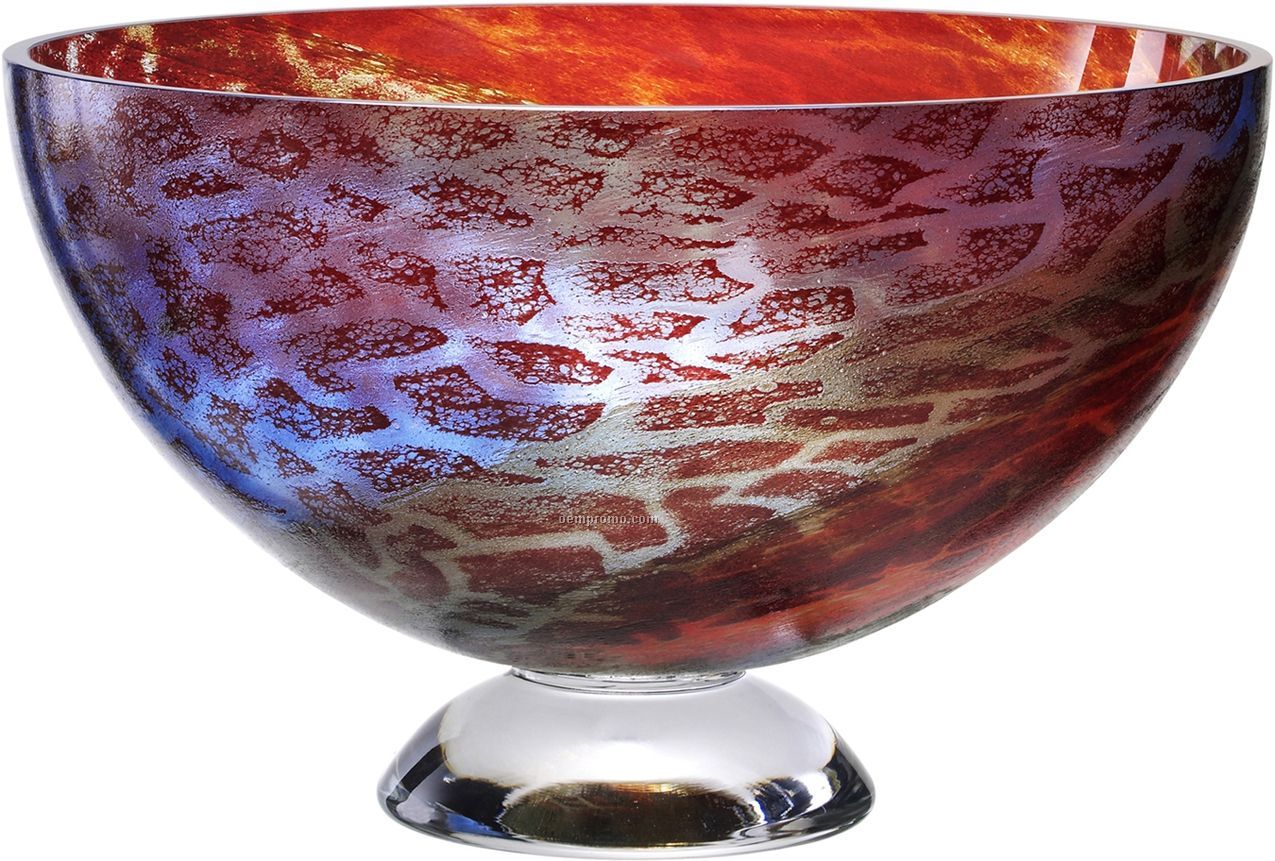 Zanzibar Large Glass Footed Bowl By Kjell Engman