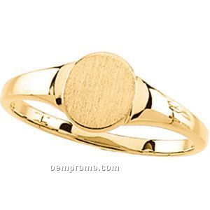 14ky 7x6 Ladies' Oval Signet Ring