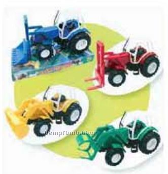 7" Die Cast Metal Farm Tractor (4 Assorted Styles)