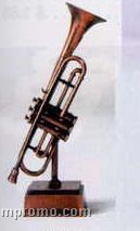 Bronze Metal Pencil Sharpener - Trumpet