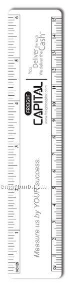 6" Plastic Ruler (One Color Front)