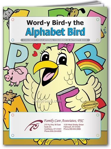 Action Pack Color Book W/Crayons & Sleeve - Word-y Bird-y The Alphabet Bird