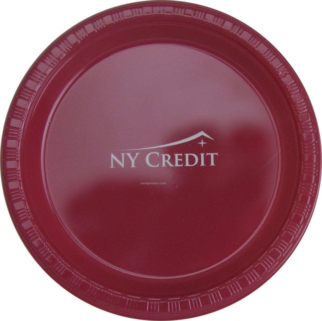 Colorware 7" Burgundy Royale Red Plastic Plate