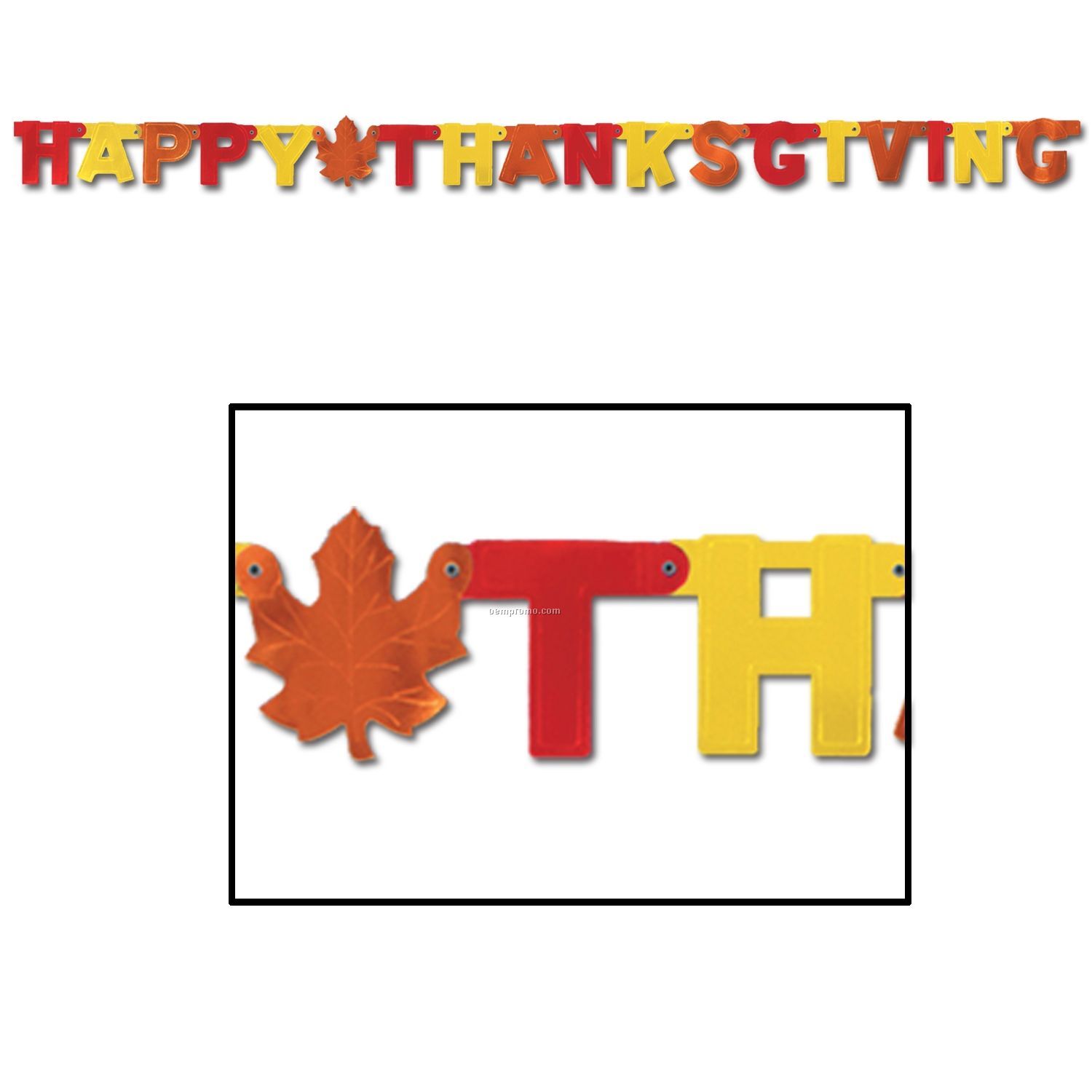 Foil Happy Thanksgiving Streamer