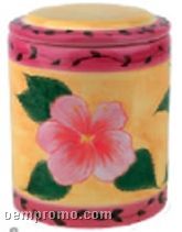 Orchid Small Ceramic Cookie Keeper Jar (Custom Lid)