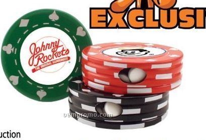 Poker Chip Tin W/ Chocolate Flavored Mints (2 Day Service)