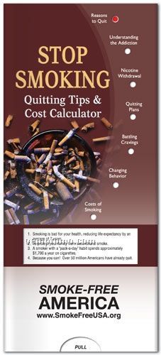 Stop Smoking - Quitting Tips Pocket Slider Chart/ Brochure