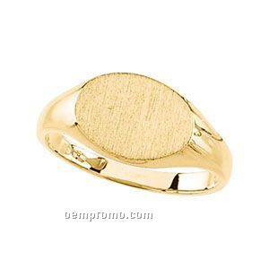 14ky 9x11 Ladies' Oval Signet Ring