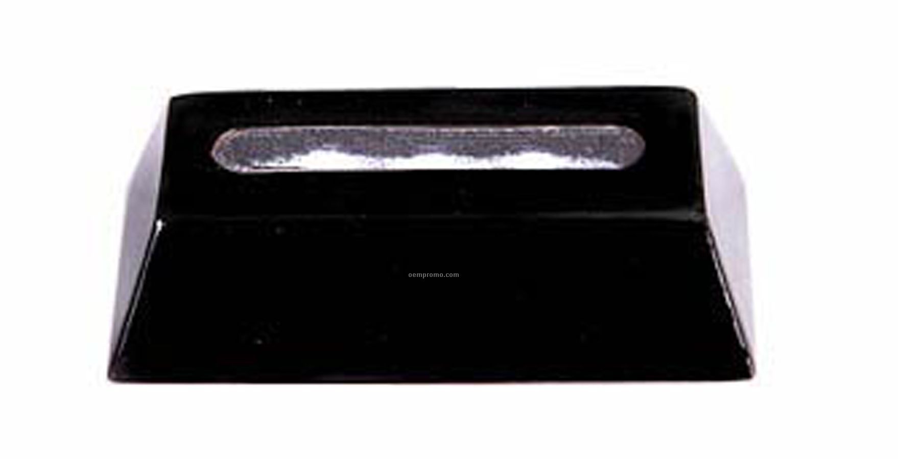 Black LED Slotted Base For 3" Wide X 1/2" Thick Glass. Features 3 Led's.