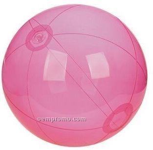 Inflatable Translucent Pink Beach Ball