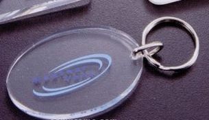Lucite Oval Key Chain