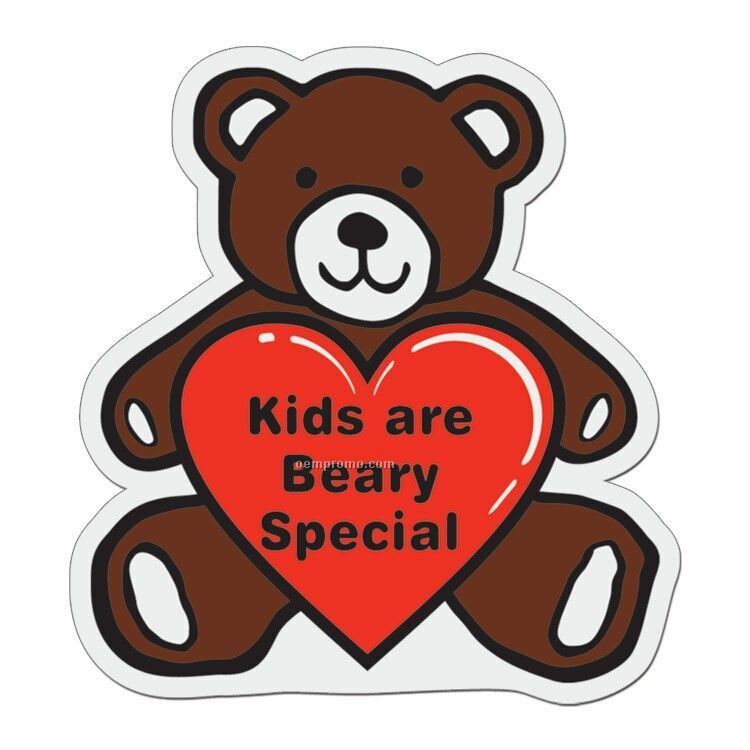Teddy Bear Lightweight Plastic Badge (2 3/4"X3")