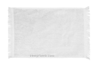 Medium White Fringed Towel