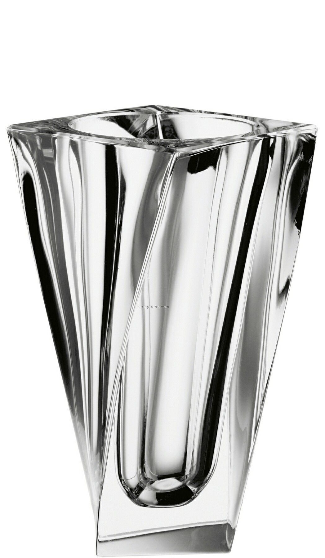Tornado Twisted Crystal Vase By Jan Johansson (6 3/4"X3 1/2")