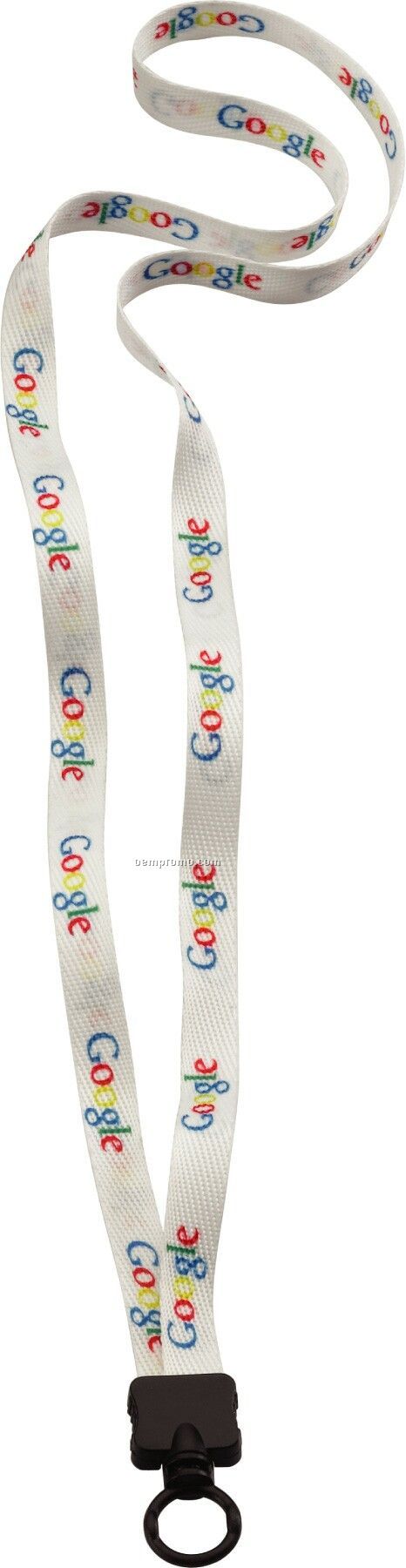 1/2" Waffle Weave Dye Sublimated Lanyard With Plastic Clamshell & O-ring