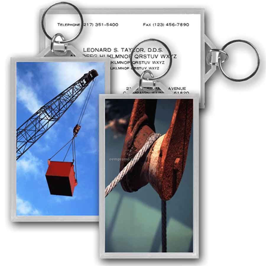 3d Lenticular Acrylic Business Card Key Chain (Custom)