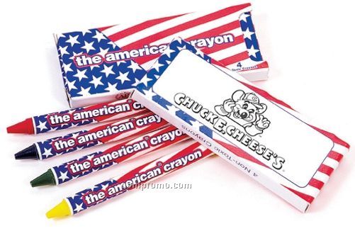 Prang American Soybean Oil Crayons/4 Pack Patriotic Box - 1 Color