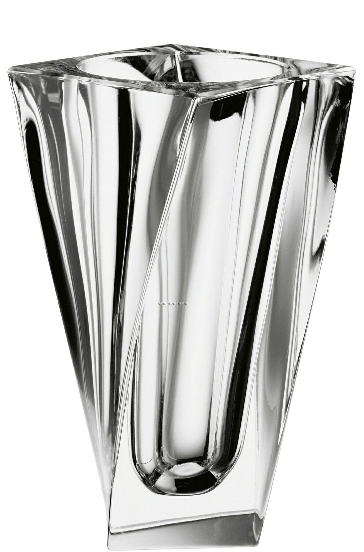 Tornado Twisted Crystal Vase By Jan Johansson (8 1/2