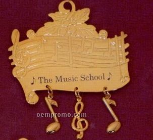 Gold Music Note Charm Ornament