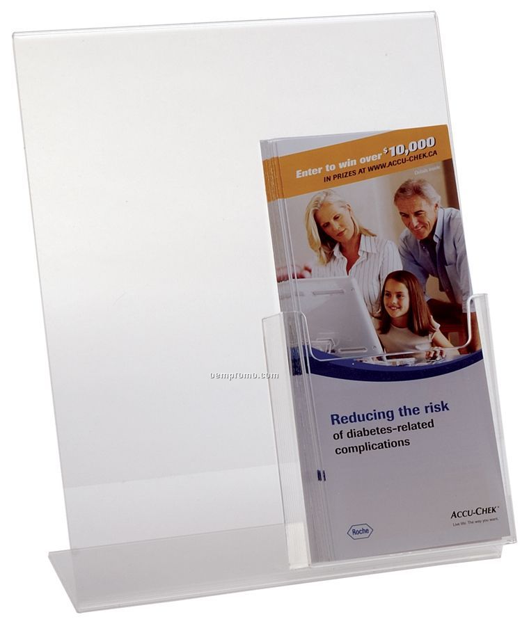 Large Slant Back Ad Frame With Hh5 Tri-fold Pocket