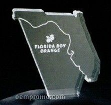 Acrylic Paperweight Up To 16 Square Inches / Florida With Flat Bottom
