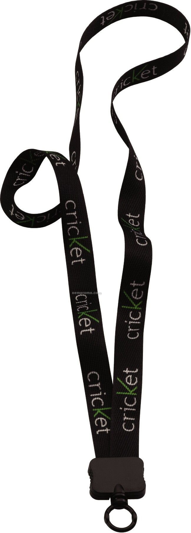 3/4" Waffle Weave Dye Sublimated Lanyard With Plastic Clamshell & O-ring
