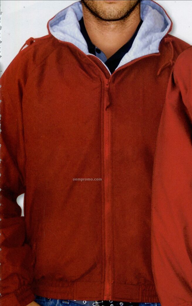 Men's Boulder Hooded Microfiber Jacket W/ Sweatshirt Lining (Etched Xs-xl)