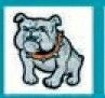 Sport/ Mascot Stock Temporary Tattoo - Bulldog (2"X2")