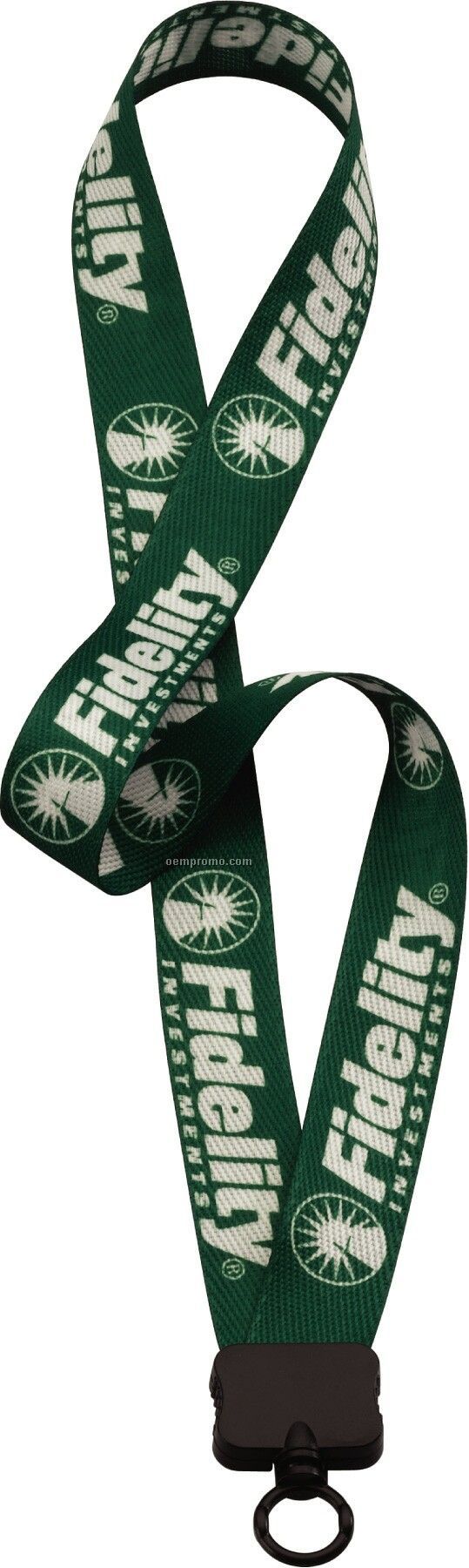 1" Waffle Weave Dye Sublimated Lanyard With Plastic Clamshell & O-ring