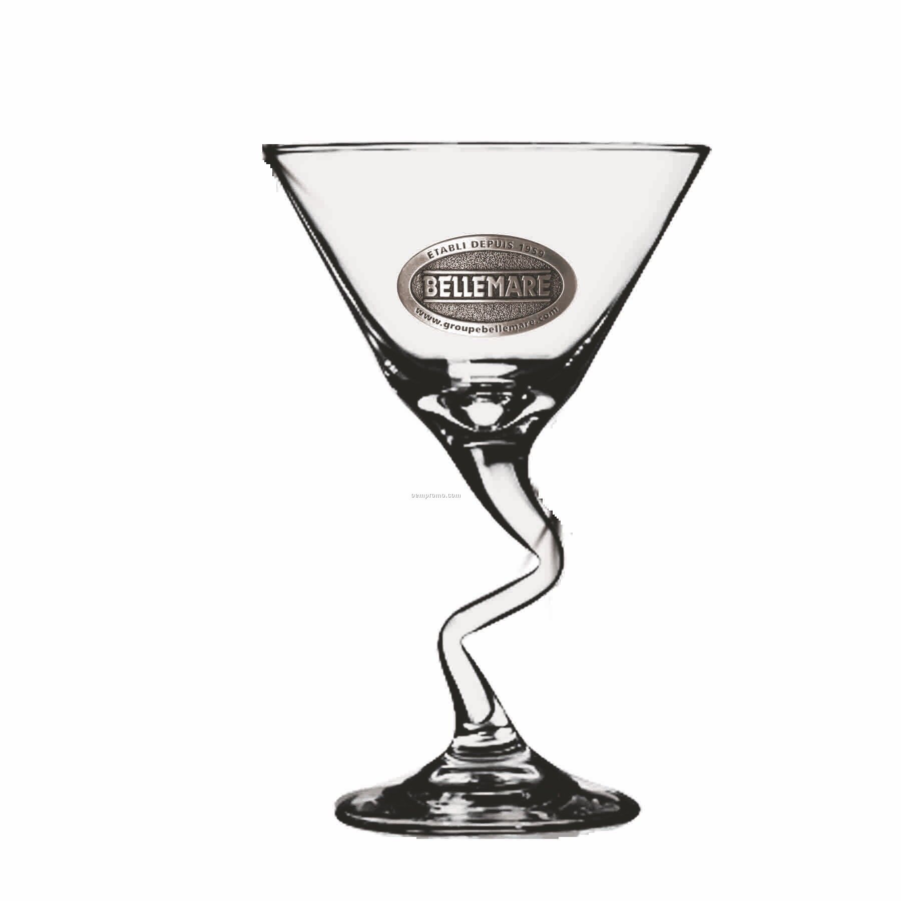 9 1/4 Oz. Martini Selection Stemware (Pewter Decoration)