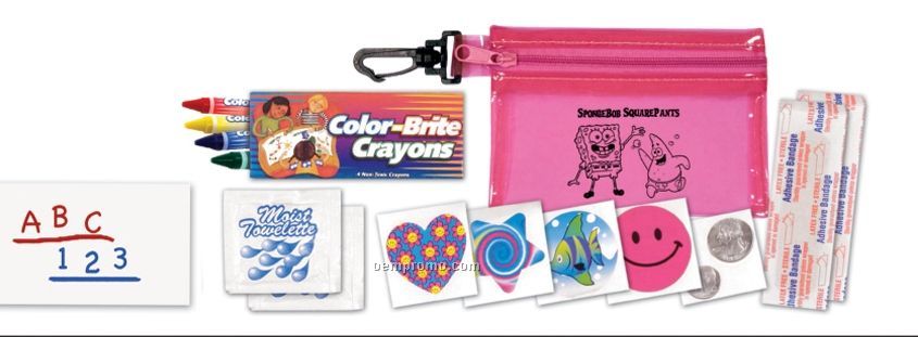 Clip 'n Go Kids Fun Kit W/ Crayons & Stickers (Full Color Digital)