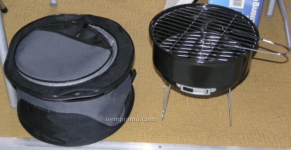 Black Mini Grill With Cool Bag