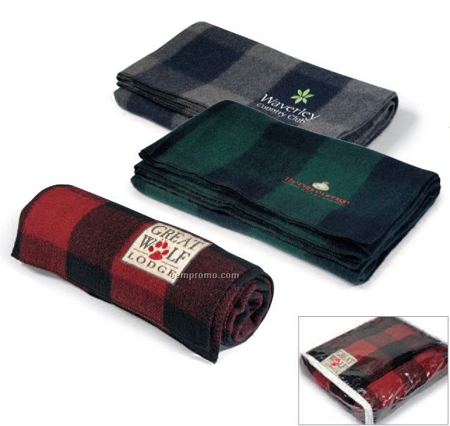 Cambridge Wool Throw Blanket - Red
