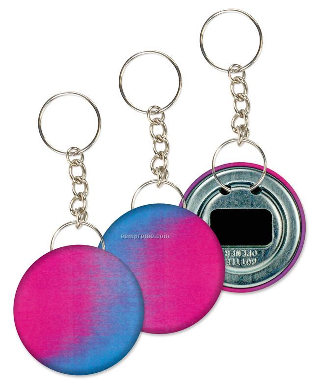 Key Chain Bottle Opener, Pink/Blue Color Changing Stock Design, Blank