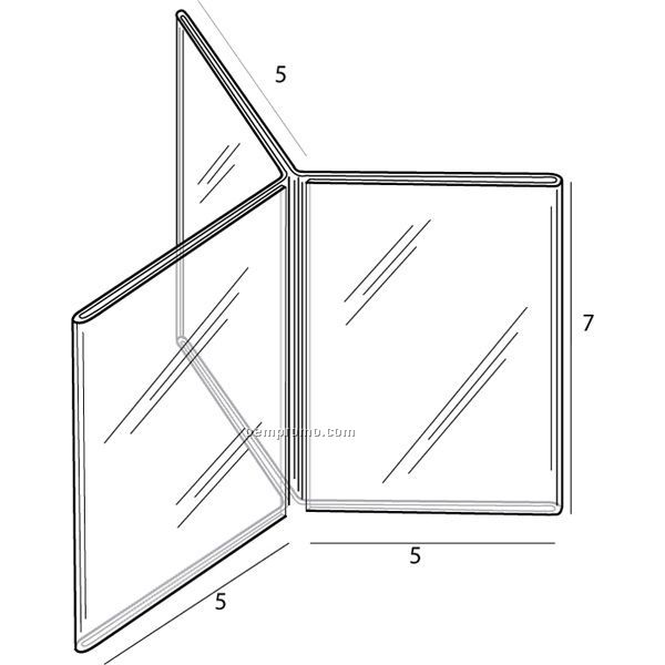 Six Sided Table Tent 5''w X 7"H