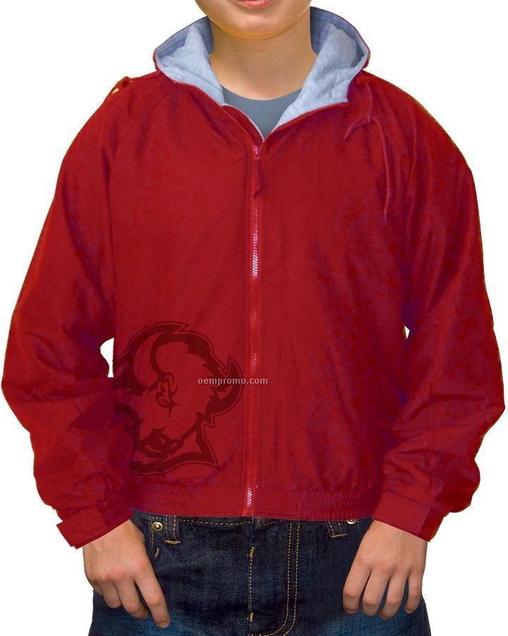 Youth Boulder Jr. Hooded Jacket W/ Sweatshirt Lining (Blank - Xs-l)