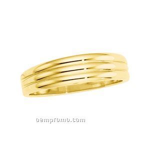 14ky 6mm Gents Tapered Duo Wedding Ring