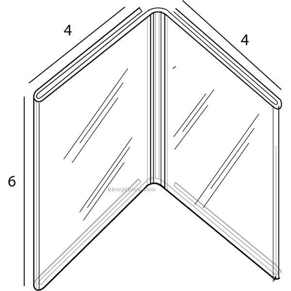 Book Style Table Tent 4"W X 6"H