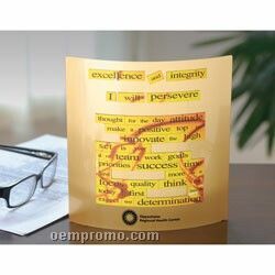 Gold Executive Desk Display W/ Healthcare Message Magnet (7"X7")