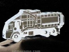 Acrylic Paperweight Up To 16 Square Inches / Garbage Truck 2