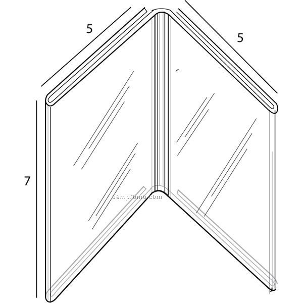 Book Style Table Tent 5"W X 7"H