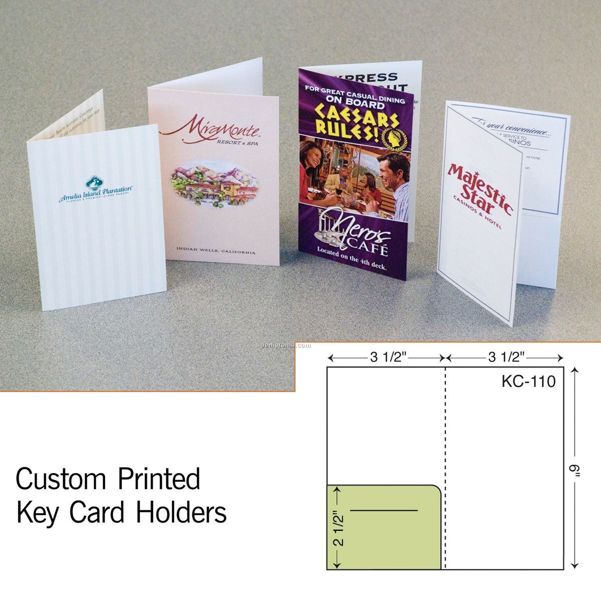 Key Card W/ Left Pocket (1 Color/1 Side)
