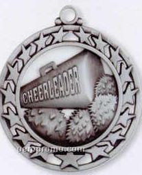Star Border Medallions - Cheerleader Silver