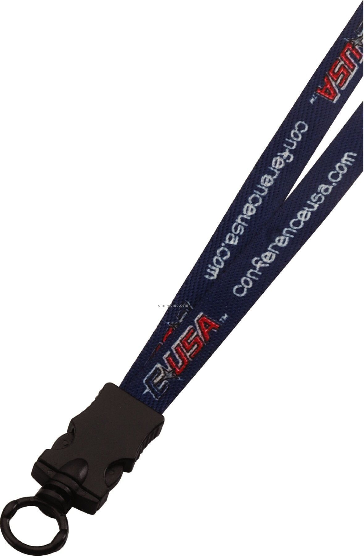 1/2" Waffle Weave Dye Sublimated Lanyard W/ Snap Buckle Release & O-ring