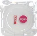 Clear Cater Plate W/ Detachable Silverware