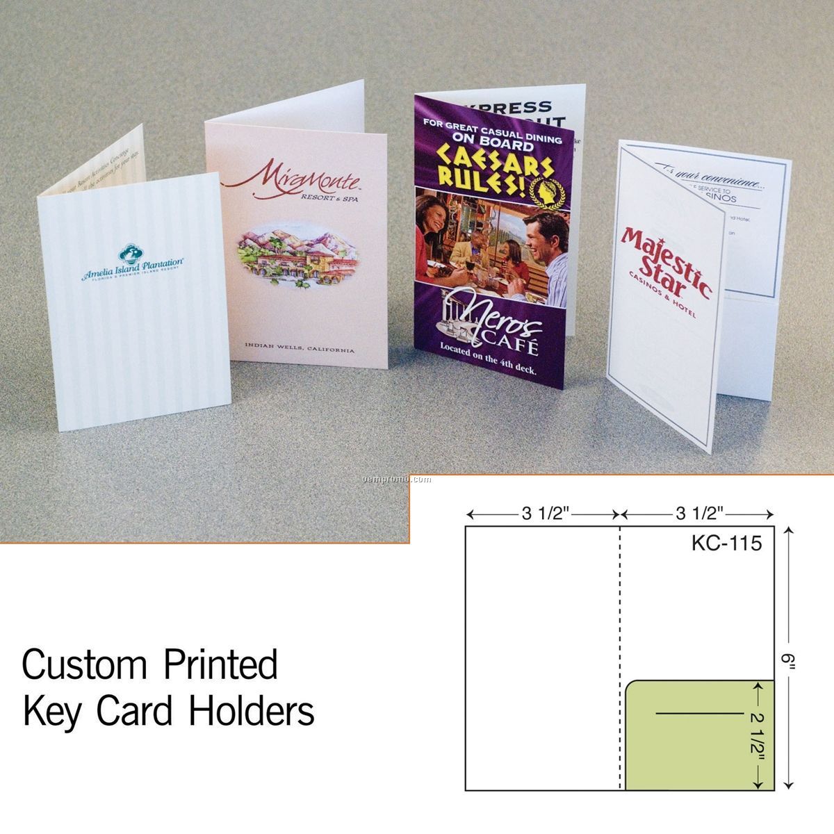 Key Card W/ Right Pocket (1 Color/1 Side)